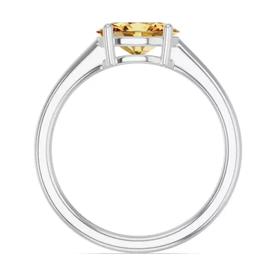 Oval Citrine East-West Ring
