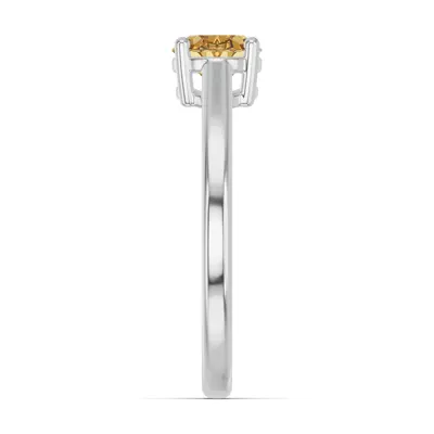 Oval Citrine East-West Ring