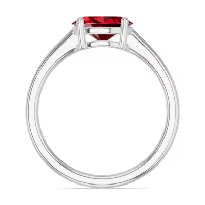 Oval Garnet East-West Ring