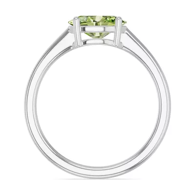 Oval Peridot East-West Ring