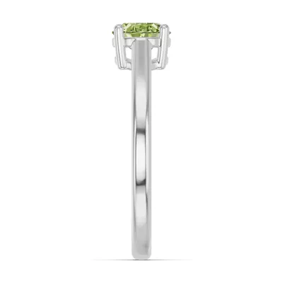 Oval Peridot East-West Ring