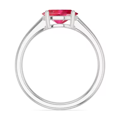 Oval Ruby East-West Ring