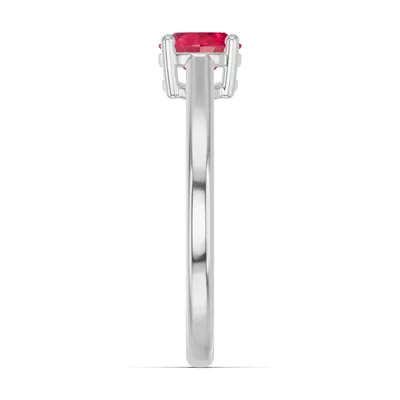 Oval Ruby East-West Ring
