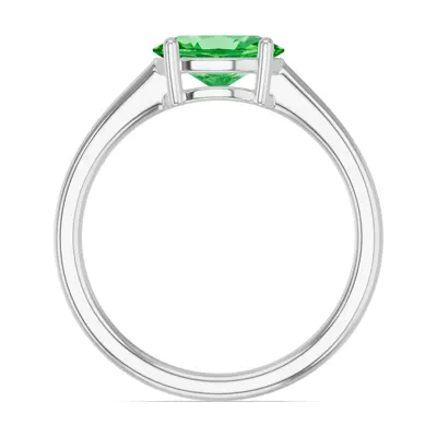Oval Tsavorite East-West Ring