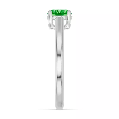 Oval Tsavorite East-West Ring