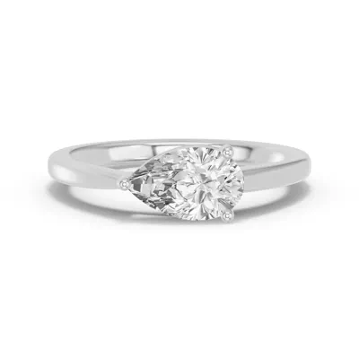 Pear-Shaped Lab Diamond East-West Ring