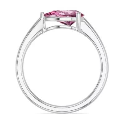 Pear-Shaped Pink Tourmaline East-West Ring