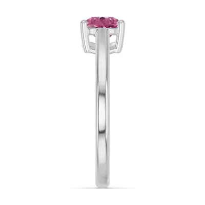 Pear-Shaped Pink Tourmaline East-West Ring
