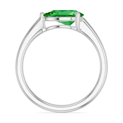 Pear-Shaped Tsavorite East-West Ring