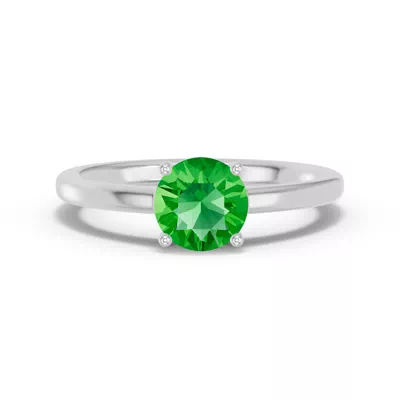 Round Tsavorite East-West Ring
