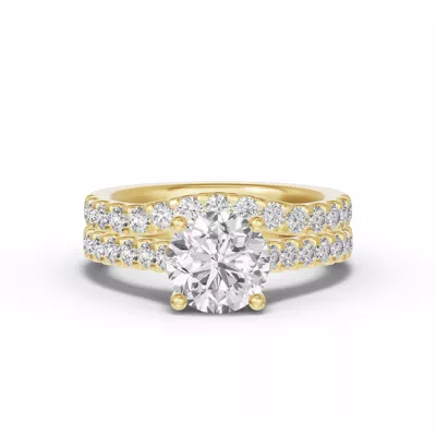 Trevi Contoured Pavé Lab  Band (2.2mm)