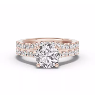 Trevi Contoured Pavé Lab  Band (1.8mm)