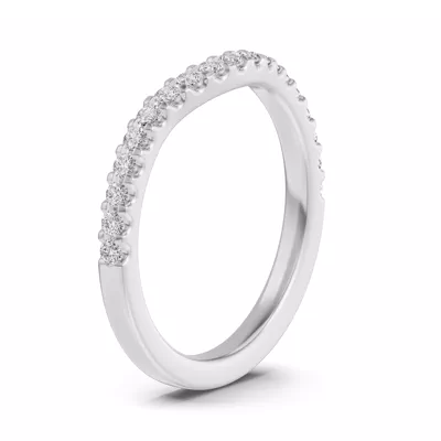 Trevi Contoured Pavé Lab  Band (1.8mm)