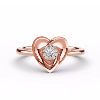 Spira Pavé Halo Heart Ring