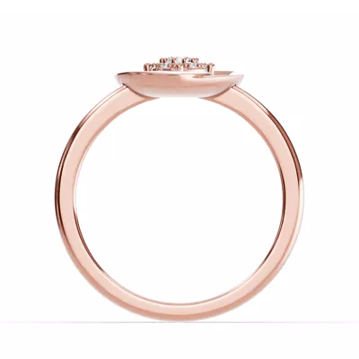 Spira Pavé Halo Heart Ring