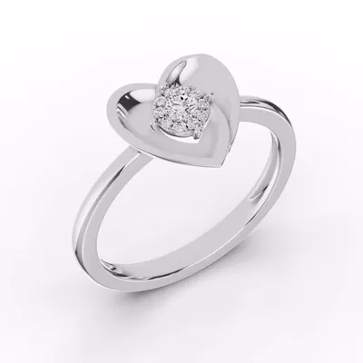 Spira Lab Pavé Halo Heart Ring