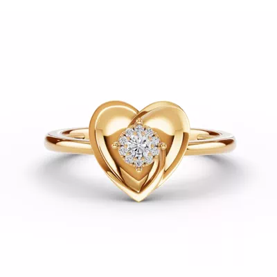 Spira Lab Pavé Halo Heart Ring