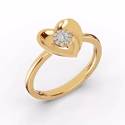 Spira Lab Pavé Halo Heart Ring