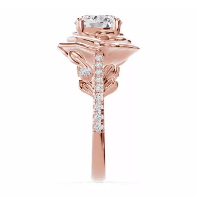 Camelia Floral Diamond Engagement Ring