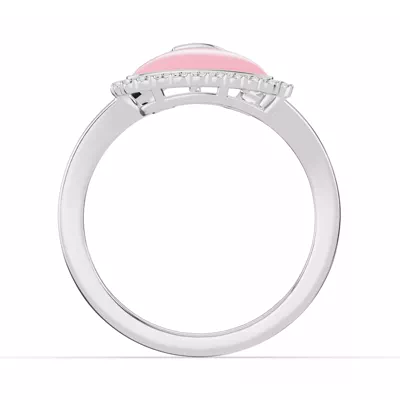Cherish Pink Pavé Heart Ring