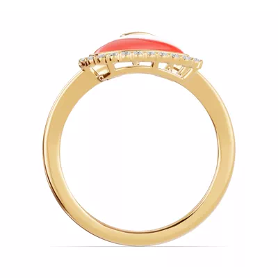 Cherish Red Pavé Heart Ring