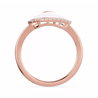 Cherish White Lab Pavé Heart Ring