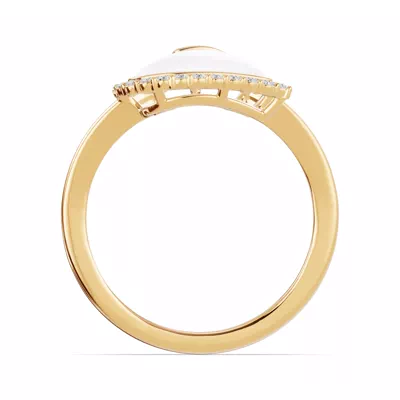 Cherish White Pavé Heart Ring