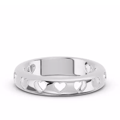 Eternity Heart Cutout Band