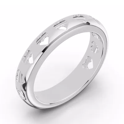 Eternity Heart Cutout Band