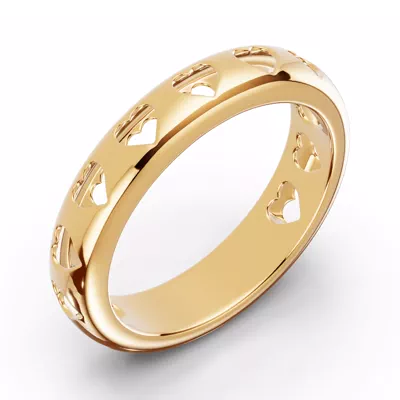 Eternity Heart Cutout Band