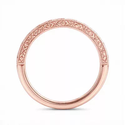 Valen Engraved Milgrain Diamond Band