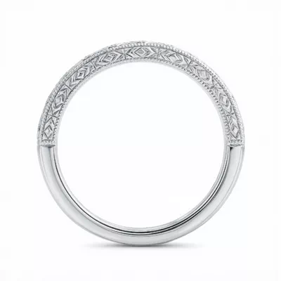 Valen Engraved Milgrain Lab Diamond Band
