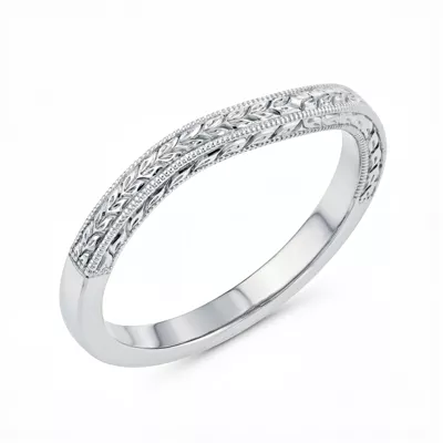 Corinne Vintage Engraved Contoured Band