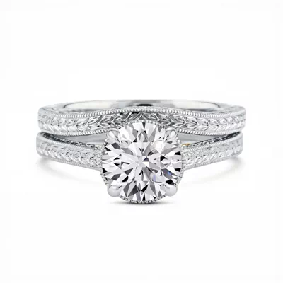 Corinne Vintage Engraved Contoured Band