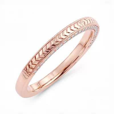 Torino Engraved Milgrain Lab Pavé Band