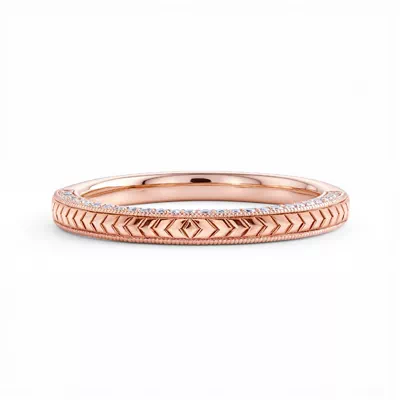 Torino Engraved Milgrain Pavé Band