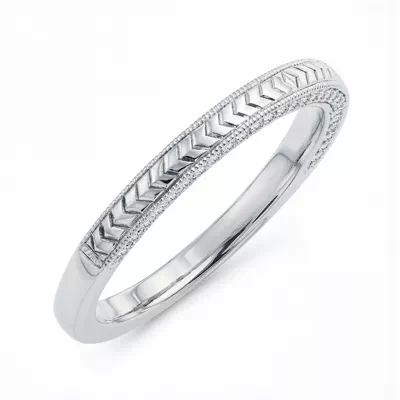 Torino Engraved Milgrain Lab Pavé Band