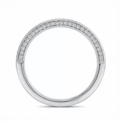 Torino Engraved Milgrain Lab Pavé Band