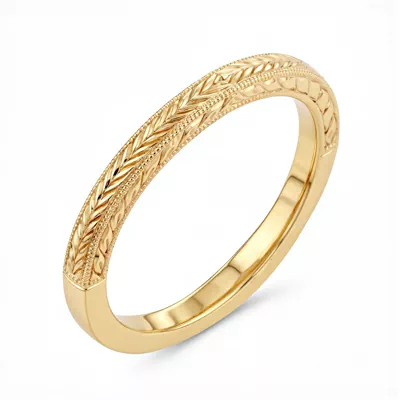 Annette Vintage Engraved Band