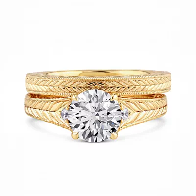 Annette Vintage Engraved Band