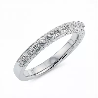 Isadora Engraved Milgrain Lab Pavé Band