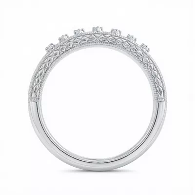 Isadora Engraved Milgrain Pavé Band