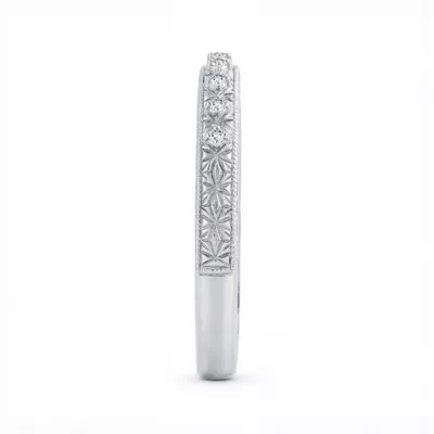 Isadora Engraved Milgrain Pavé Band