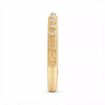 Isadora Engraved Milgrain Lab Pavé Band
