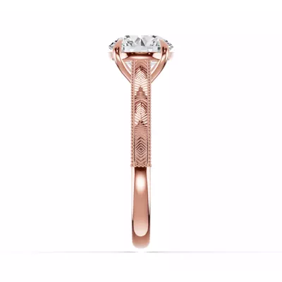 Chantal Engraved Cathedral Engagement Ring