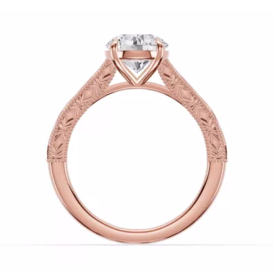 Chantal Engraved Cathedral Engagement Ring
