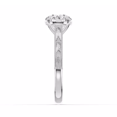Chantal Engraved Cathedral Engagement Ring