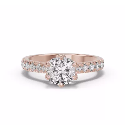 Marigold Royale Tulip Inspired 6 Prong Lab Engagement Ring