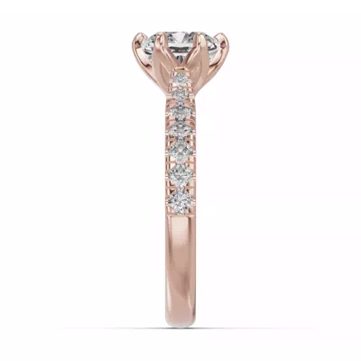 Marigold Royale Tulip Inspired 6 Prong Lab Engagement Ring