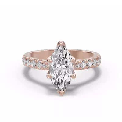 Marigold Royale Tulip Inspired 6 Prong Lab Engagement Ring